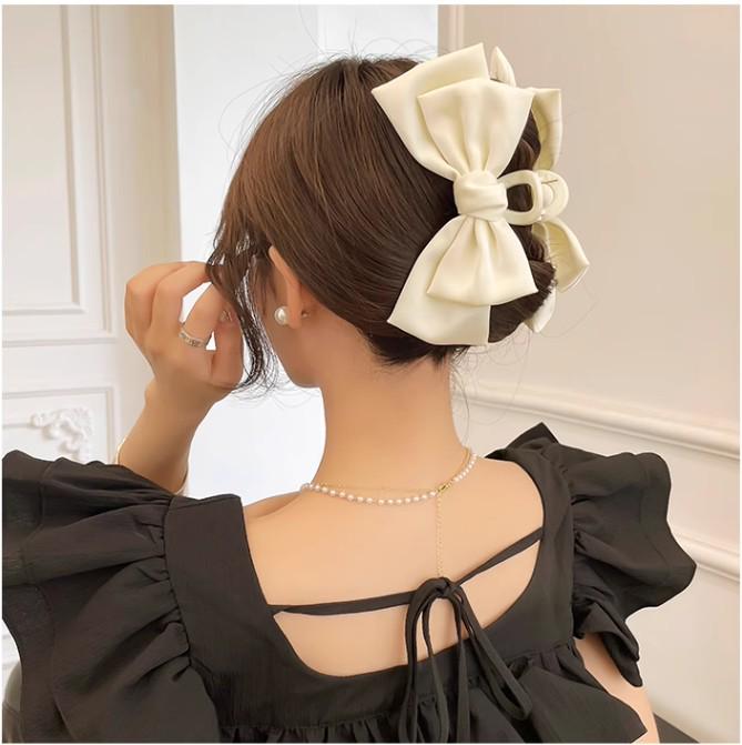 Luxusní seersuckerová mašle do vlasů pro ženy