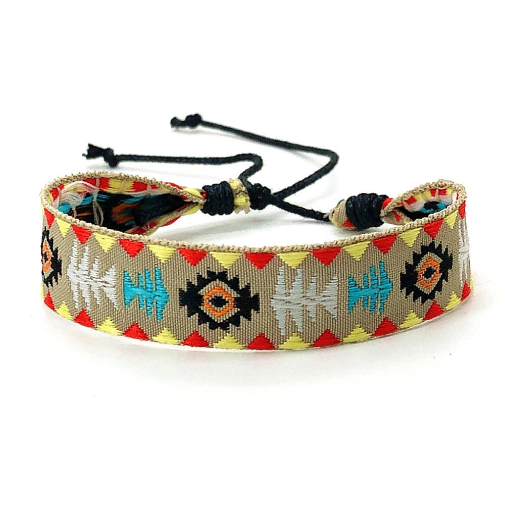 Bohemian Ethnic Braided Bracelet, Adjustable Nepal Style
