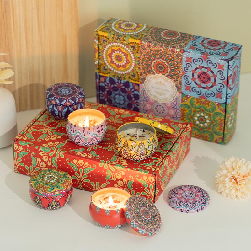 Aromatherapy Soy Candle Gift Set - Essential Oil Scented Birthday Present & Party Favor Ornament