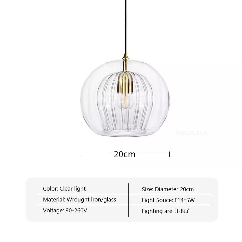 Modern Creative Glass Pendant Lights Modern Suspension Restaurant Chandelier for Living Dining Room Kitchen Bedside Hanging Lamp