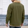 Herren Outdoor Freizeit Lockere Passform Fleecegefütterte Baumwoll Arbeitsjacke