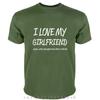 Funny Tshirt Unisex Cotton Tops I LOVE MY GIRLFRIEND UnisexS T SHIRT FUNNY VALENTINES DAY BOYFRIEND New Fashion Teeshirt Unisex Tee