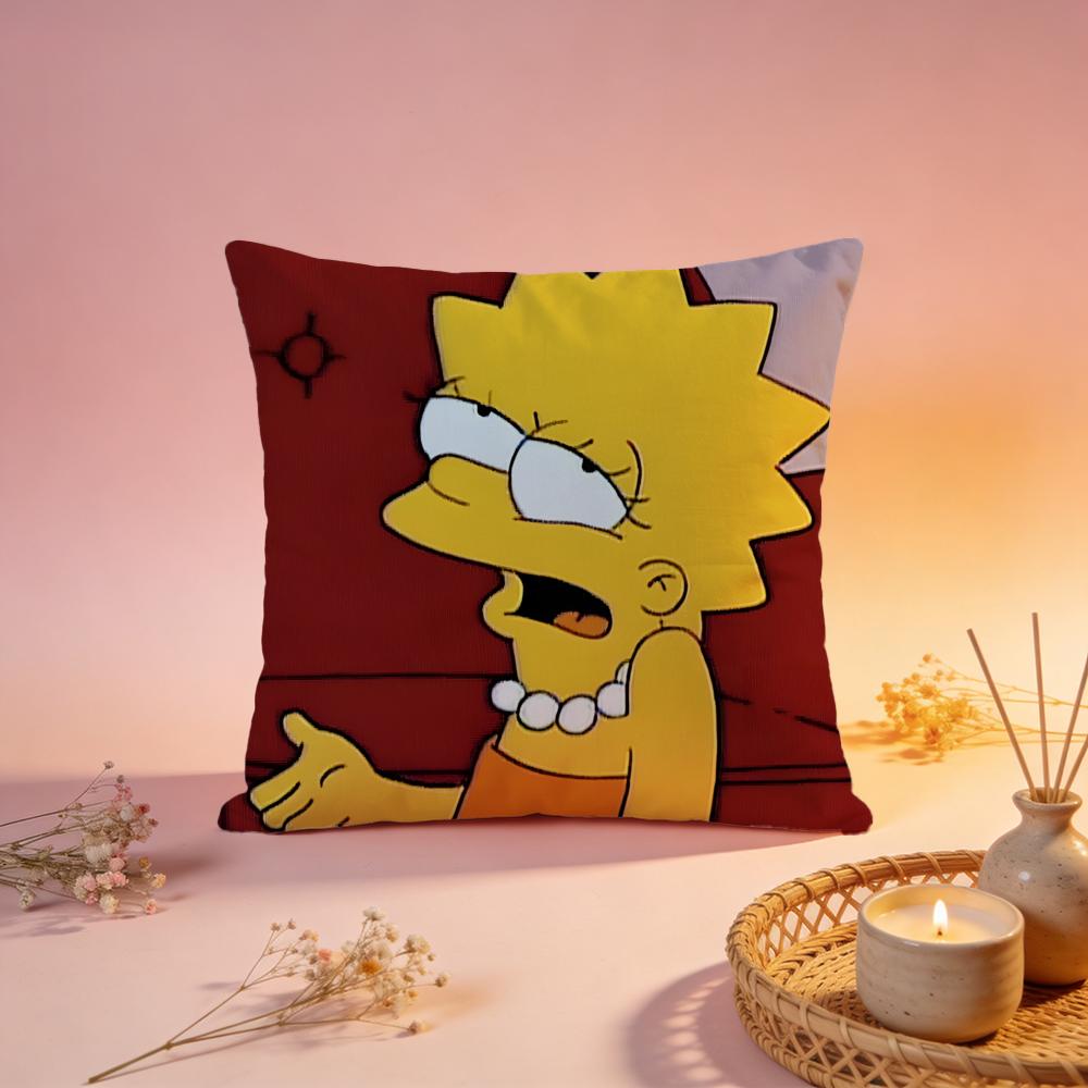 Stylish TThe Simpsonsew Cushion Cover Comfortable Durable Pillow Cover MultiScene for Home Office Car Sofa