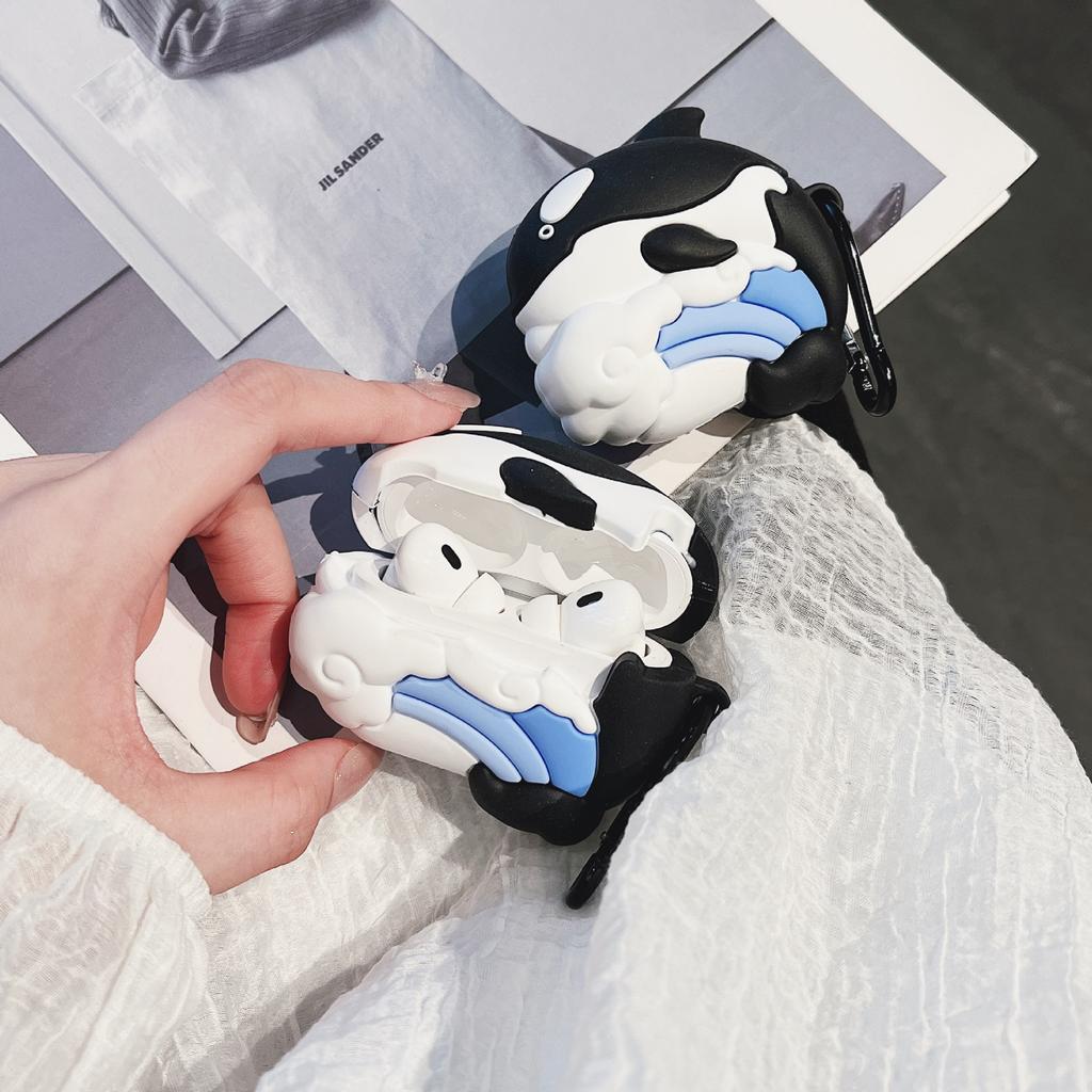 Ocean Park AirPods pro1 Apple Bluetooth headset case 1/1/1 generation cartoon killer whale case