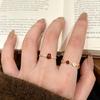 Real Gold Electroplated Zir*****il Drop Gourd Open Ring New Chinese Temperament Versatile Index Finger Ring