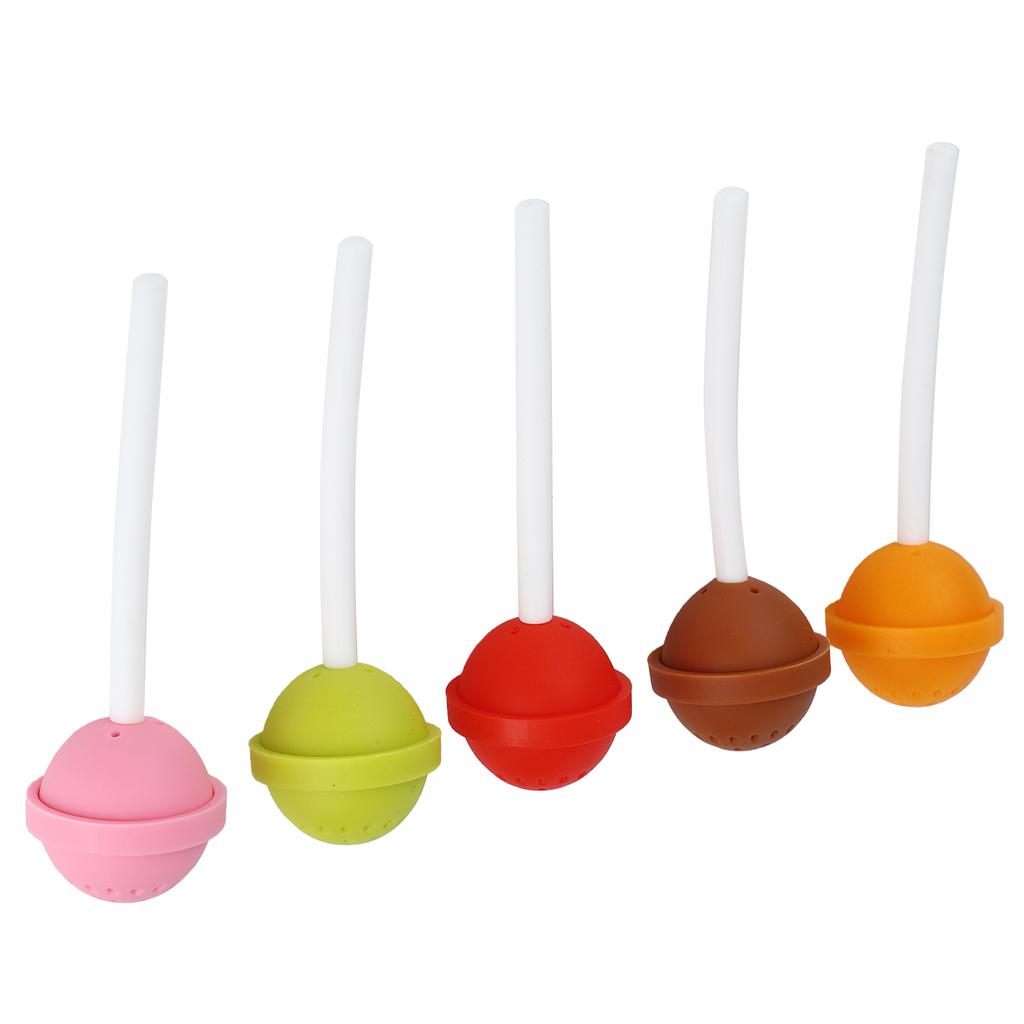 5Pcs Tea Infuser Silicone Loose Tea Strainer Filter Tea Ware Set for Home Office Use