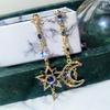 Sui Bian 925 Silver Asymmetrical Star & Moon Earrings for Women - Trendy Korean Style 2019