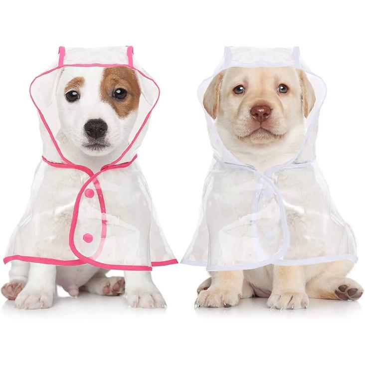 

Плащ для домашних собак, прозрачная водонепроницаемая одежда для домашних животных, дождевик с капюшоном, пластиковое пончо от дождя для щенков, дождевики для домашних животных для маленьких и средних собак