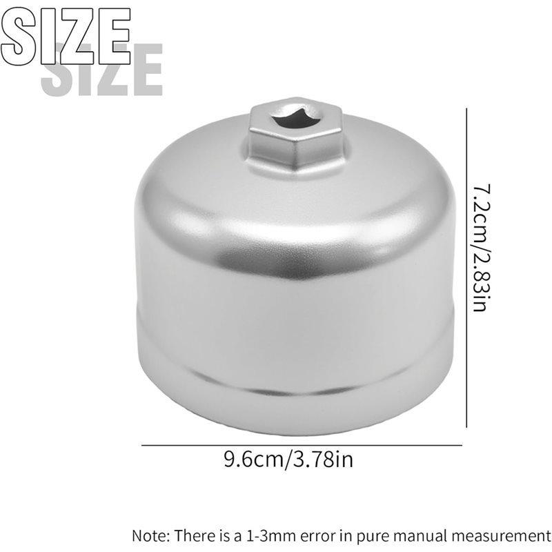 86Mm Oil Filter Wrench 16 Flute Socket, Fits Volvo & BMW Cartridge Style Oil Filter Housing Caps