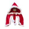 Gold Velvet Christmas Dress Santa Claus Santa Hat Cosplay Christmas Outfit Hooded Christmas Perform Costume Fancy Party Dress
