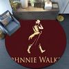 Johnnie Walker Round Rug for Livingroom,Bedroom, Palyroom, Chair Rug, Area Rug, Circle Carpet, Fan Christmas Gift