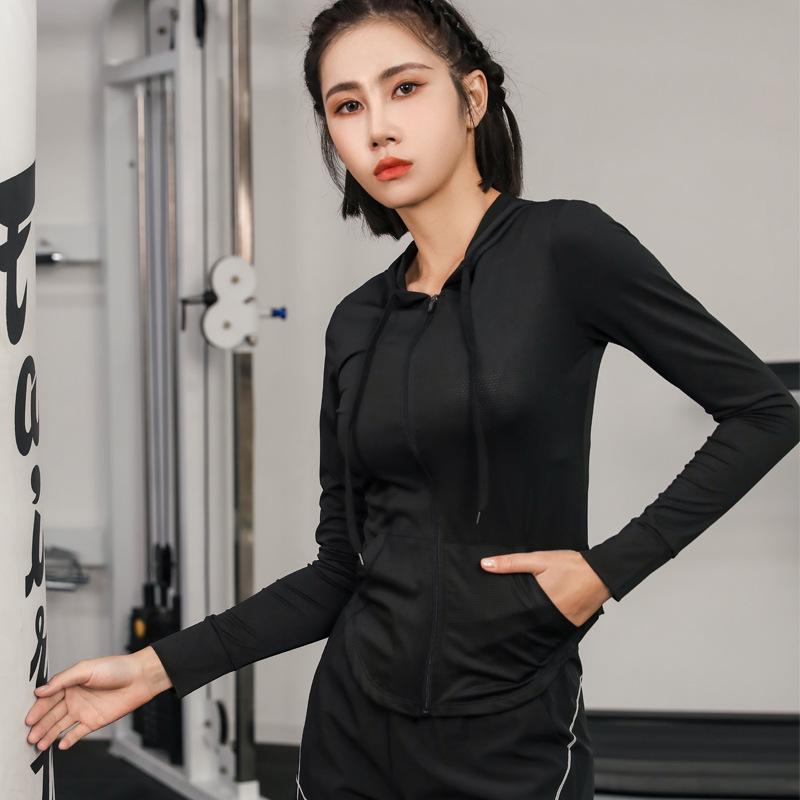 2022 Women's Quick-Dry Breathable Sports Jacket - Elastic Fitness Long Sleeve for Running & Yoga