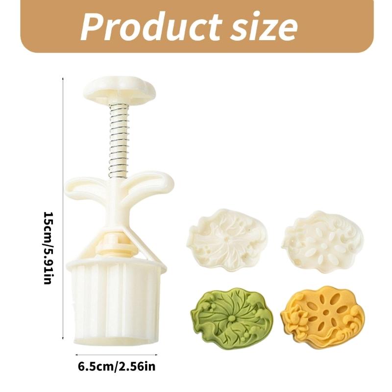 Cake Molds Dessert Press Tool Lotuses Root/Leaf Shape 50g Pastry Tool ABS Texture Pastry Moulds Baking Supplies for Cake