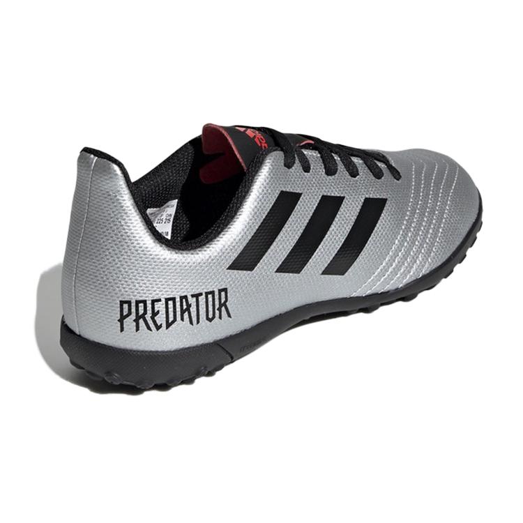 Adidas Predator19.4 Slip Resistant Abrasion Resistant Low top Kids' Soccer Shoes Silver Black G25825