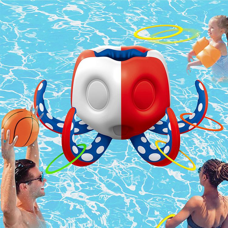 Nafukovací chobotnice na házení vody Yongqi Dětský kruh na házení do bazénu Hračky na venkovní trávník