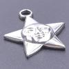 5pcs Silver Color Sun Pendant Jewelry Making Supplies Titanium Stainless Steel Charms Bulk Vintage DIY Women Men Charm Material