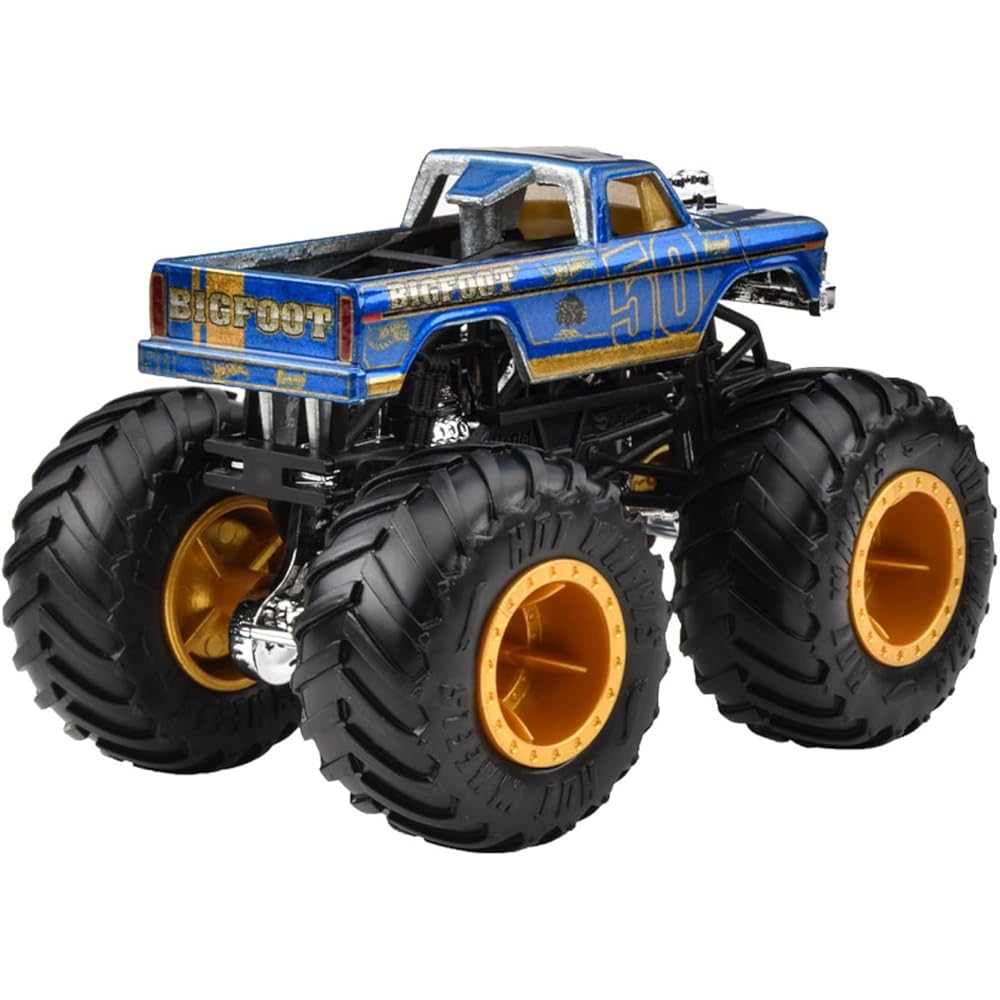 Hot Wheels Bigfoot Monster Truck 1:64 Scale Toy Vehicle Blue for Ages 3 and Up