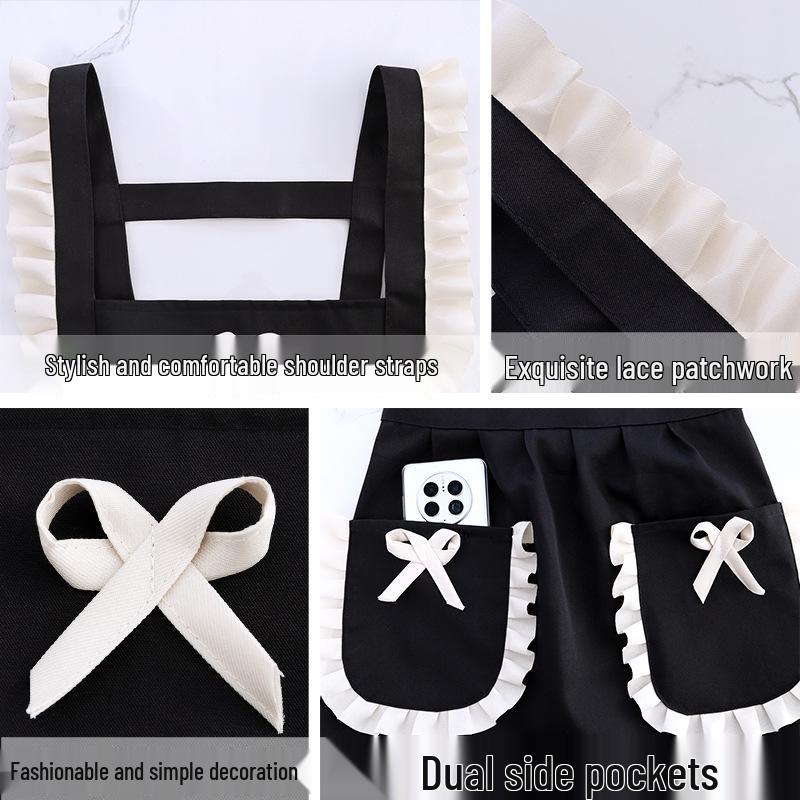 Damen Trendige Küchenschürze - Ölfest, Fleckenabweisend, Frischer Stil zum Kochen & Catering.