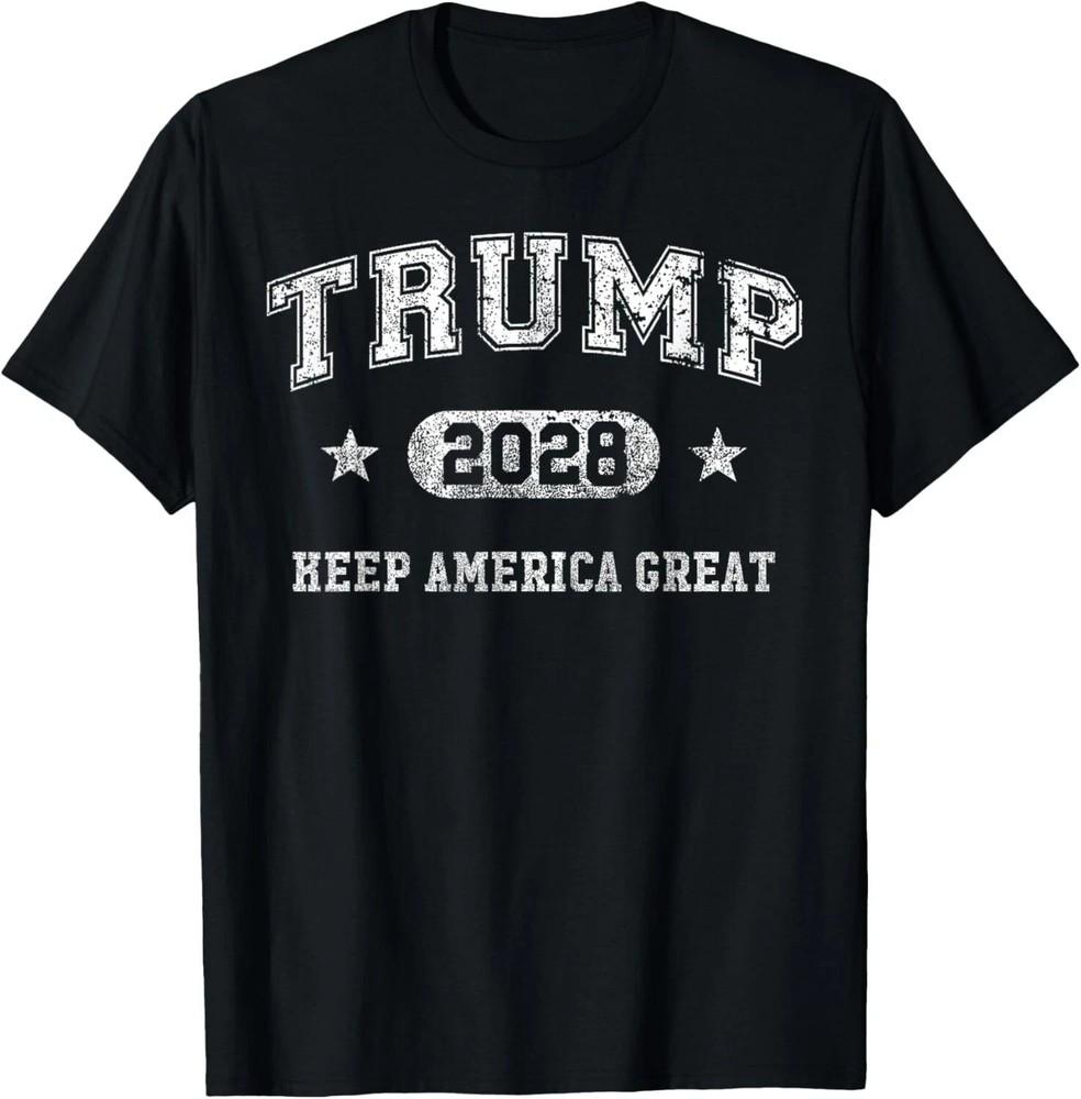 Футболка Дональда Трампа 2028 Сохраним Америку Великой Трамп 2028 Винтажная Унисекс Унисекс Футболка XL