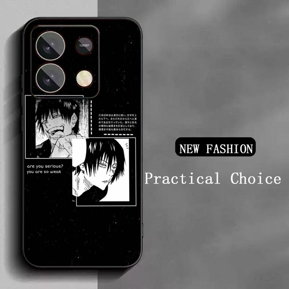 Super cool Toji Fushiguro klassisches Anime Handyhülle für Redmi Note 14 13 12 11 Pro Plus S 5G 14C A3 Weiche Schwarze Handyhülle