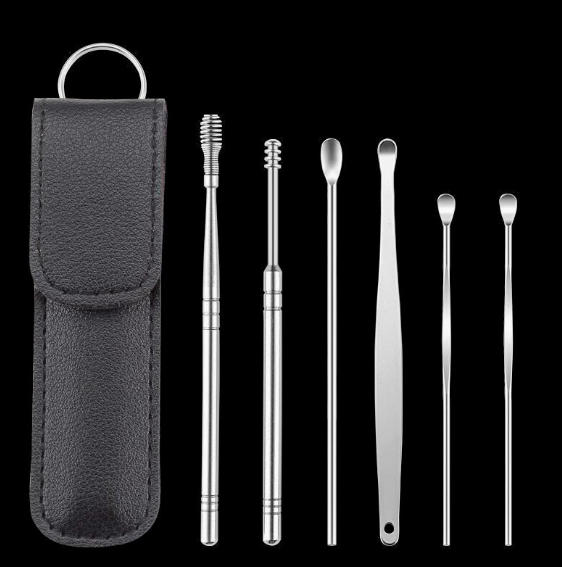 

Ear Cleaner Ear Wax Pickers Stainless Steel Earpick Wax Remover Piercing Kit Earwax Curette Spoon Care Ear Clean Tools