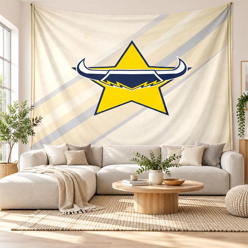 North Queensland Cowboys Wall Tapestry, Soft Fabric Wall Hanging, Decorative Backdrop For Bedroom Home Wall Art