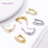 18K Gold Plated/Rhodium Smooth Earring Hook Clasps High Quality Ear Wire Hooks For Earring Making DIY Jewelry Making Accessories