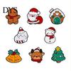 Elk Bag Decoration Pin Christmas Cartoon Enamel Brooch, Santa Claus Snowman Tree Badge Pin, Alloy Festive Badges Bags Scarves Clothes Decorative