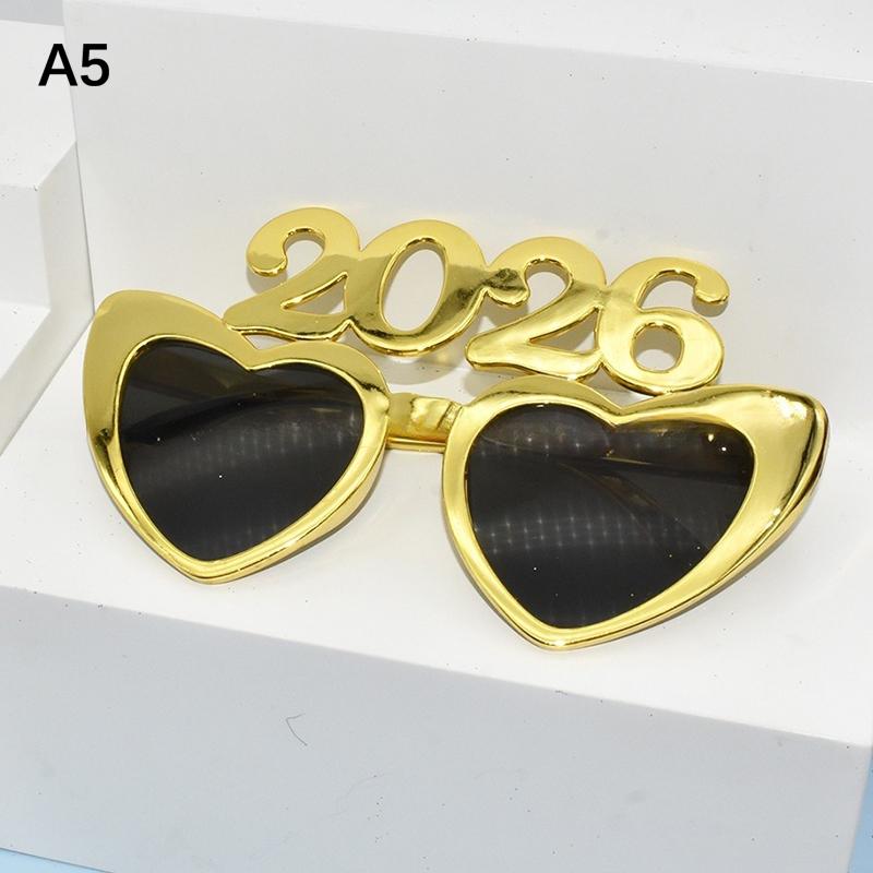 2026 Number Eyeglasses 2026 Happy Year Glasses Diamond Glitter Sunglasses Cosplay Prop Xmas Party Decoration Funny Glasses
