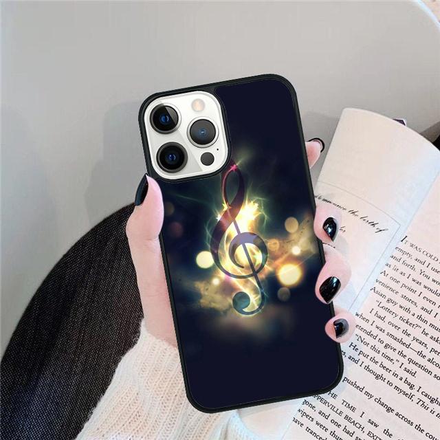 Music Notes Phone Case Cover For iPhone 17 Air 15 16 14 13 12 Pro Max 11 Pro Max Plus Coque Shell