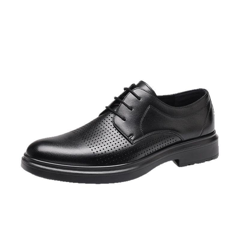 Red Dragonfly Men's Breathable Leather Formal Casual Summer Shoes