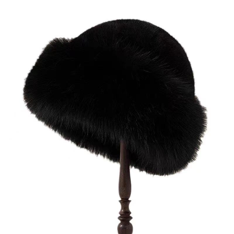"2024 Versatile Fashion Mongolian Hat with Ear Protection - Thick Fur Plush for Cozy Autumn & Winter"