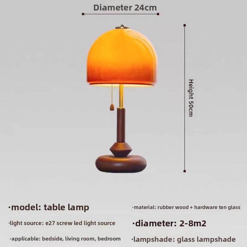 

Vintage Luxury Walnut-colored Glass Decorative Desk Lamp Creative Bedroom Bedside Lamp Home Ornaments Indoor Lighting Gift Ideas
