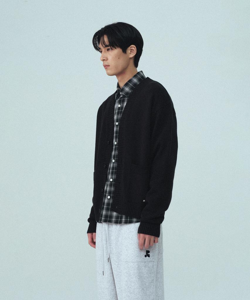 Rest&Recreation V-Neck Knit Cardigan - Black