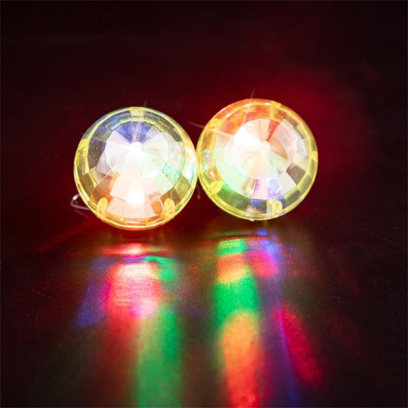 Kolczyki LED Kolczyki Klubowe Kolczyki na Imprezy Kolczyki z Efektem Kul Disco Kolczyki Wiszące z Teksturą Plastiku na Co Dzień