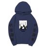 Satoru Gojo Hoodie Unisex Fleece Sweatshirt Dual Sleeve Vertical Japanese Kanji Manga Front Print Anime Pullover