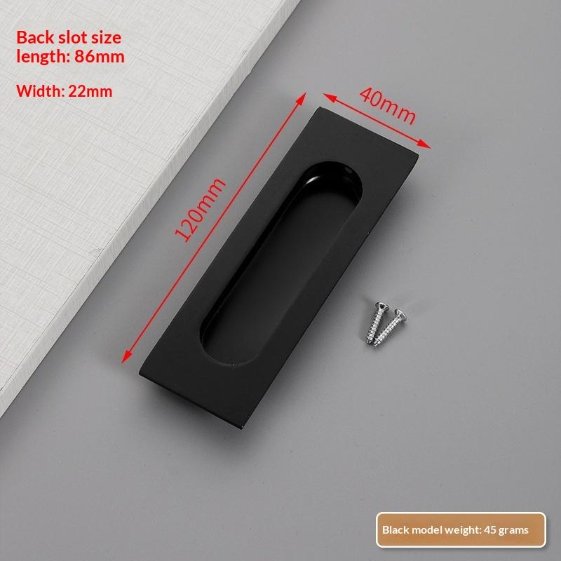 Poignée cachée en acier inoxydable Poignée de porte coulissante intégrée Poignée de tiroir de porte coulissante intégrée Poignée Noir Or Bronze