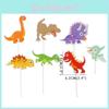 Themed Cake Dinosaur Accessory Paper Flag Plugin Set Birthday Party Decoration