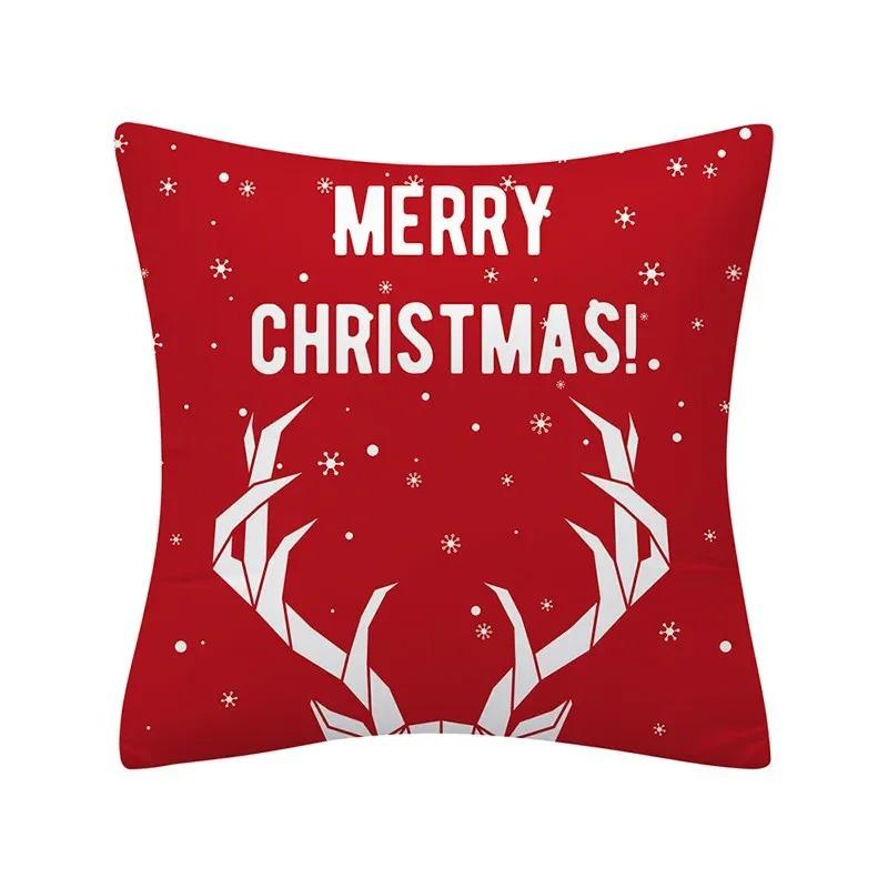 Christmas Themed Pillowcases Car Accessories Office Santa Claus Living Room Sofa Home Pillowcases