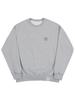 GRAVER [Unisex] Line Flower Dot Logo Smile Sweatshirt_Gray