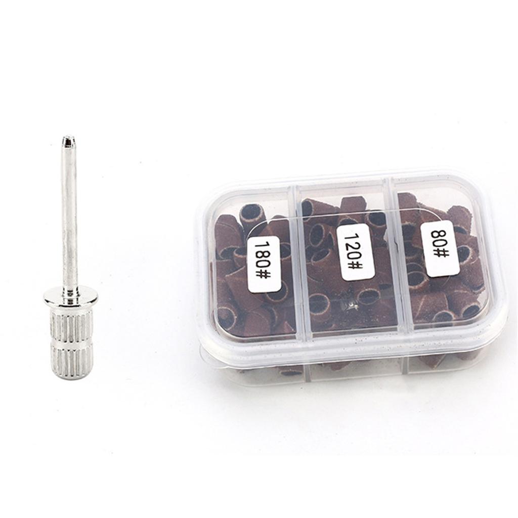 Professional Sanding Bands Nail Manicure 80/120/180/240 Grit File Sand Piece Set For Nail Drill Bits Manicure Tool