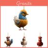 Entzückender Acryl Weihnachts-Cartoon-Huhn Autoanhänger für festliche Feiertagsdekoration