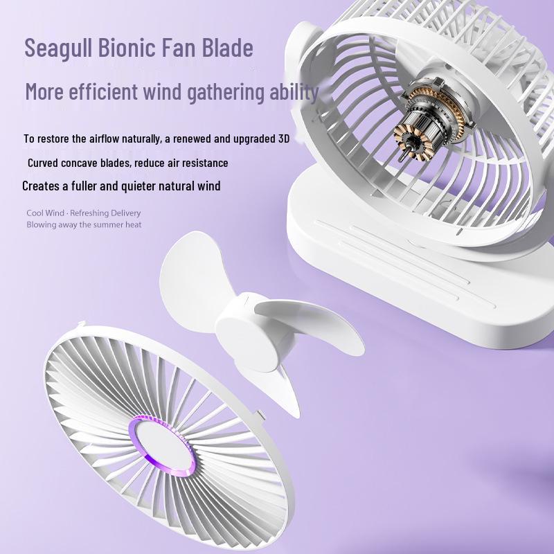 USB Rechargeable Silent Mini Desktop Fan for Dorm, Office, and Study