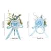 1 pz Fiore Artificiale Accessori Matrimonio Corsage da Polso Bottoniera Matrimonio Braccialetti per Damigelle Rose di Seta