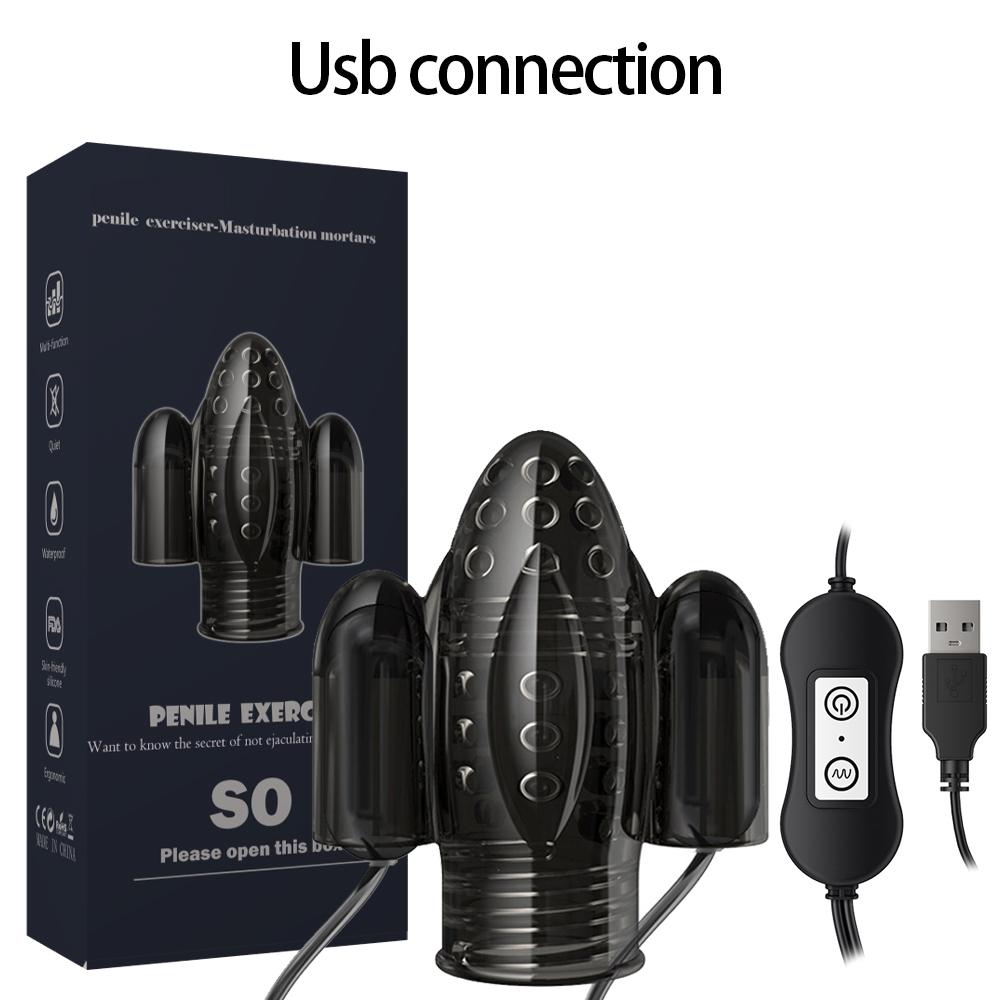 3 Models Male Stimulation Glans Trainer Massage Cup Penis Stimulator Masturbation Delay Training Electric Shock Medical-devices