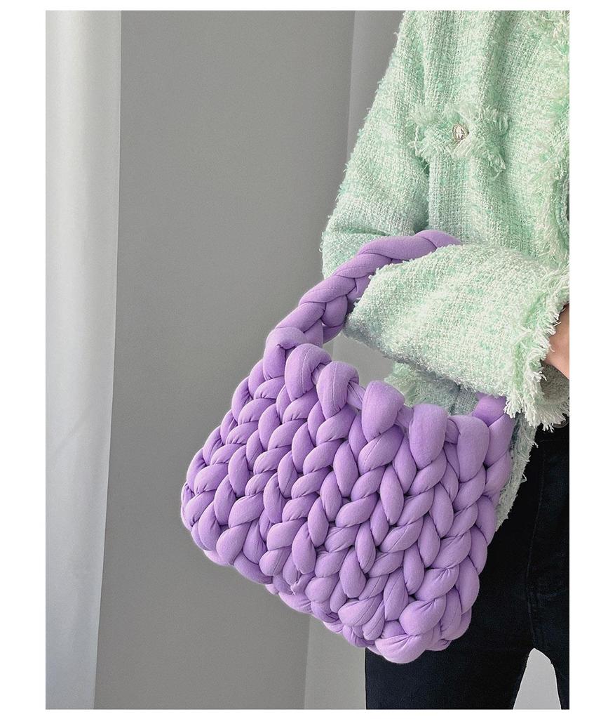 Icelandic Wool DIY Chunky Knit Korean-Style Tote Bag