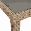 Garden Table Beige 90 x 90 x 75 cm Poly Rattan