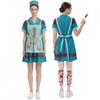 Zombie Nurse Costume Halloween Party Cosplay Outfit With Blood Stains Womens Horror Theme Dress Set