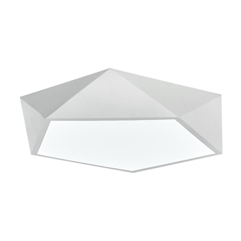 

Round Macaron LED Ceiling Light for Living, Dining, Bedroom, and Balcony - Modern Minimalist Design Geometric 42CM White Light-24W