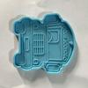 DIY Cartoon School Bus Keychain Silicone Epoxy Mold DIY Keychain Pendant Jewelry Crafting Mould for Bag Decorations
